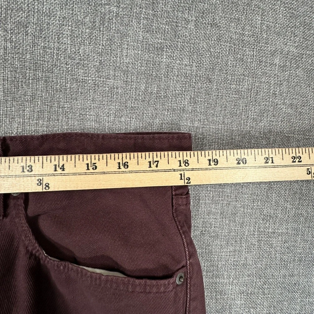 Levis 512 Slim Taper Jeans Mens 36x29 (Fits 36x28) Maroon Burgundy Stretch Twill